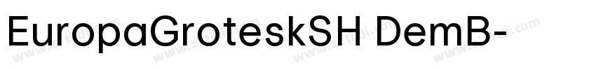 EuropaGroteskSH DemB字体转换